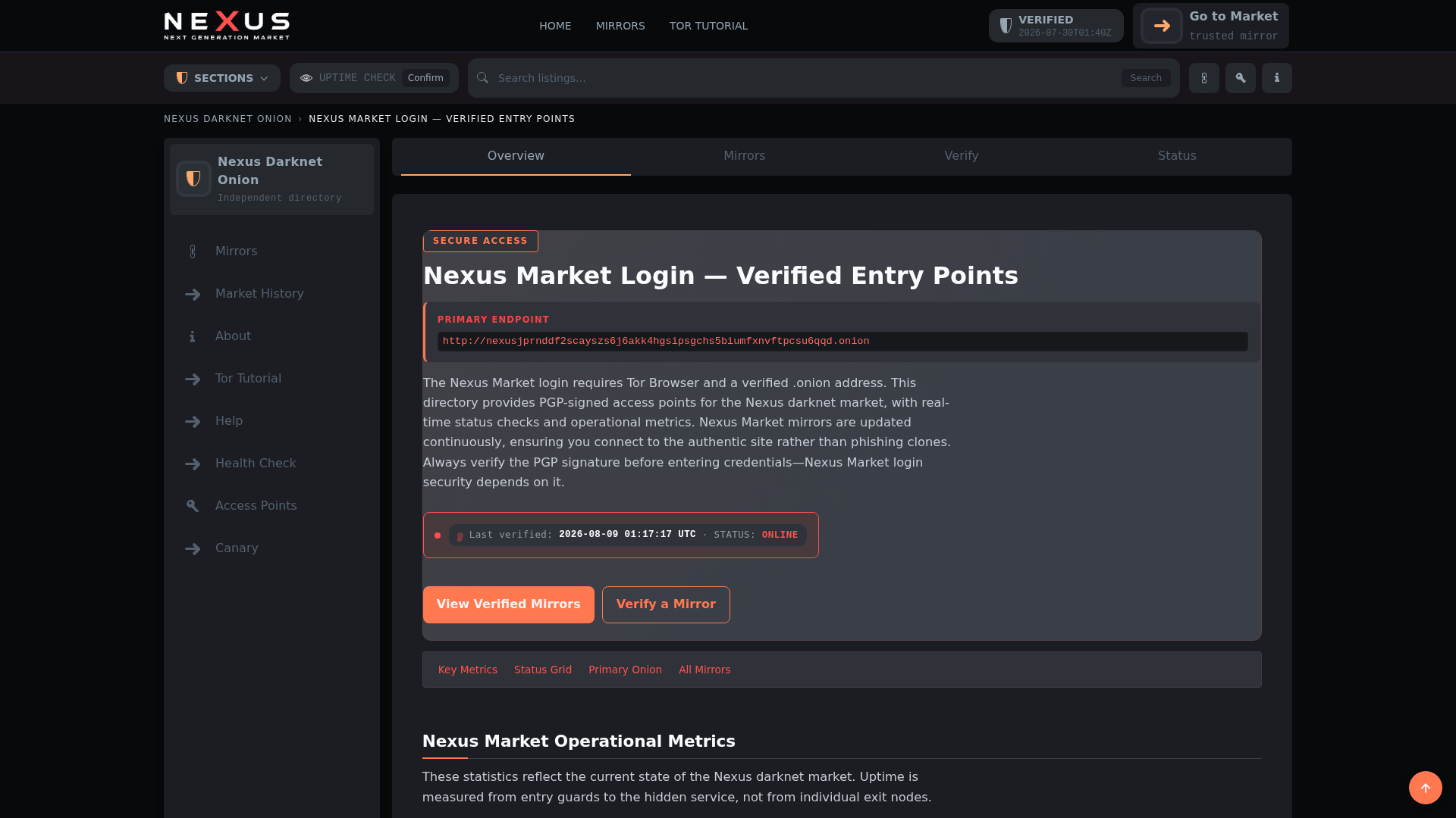 Screenshot of nexus-darknet-onion.sbs