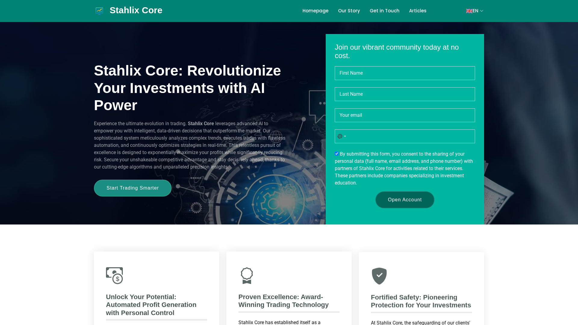 Screenshot of stahlixcore-app.org