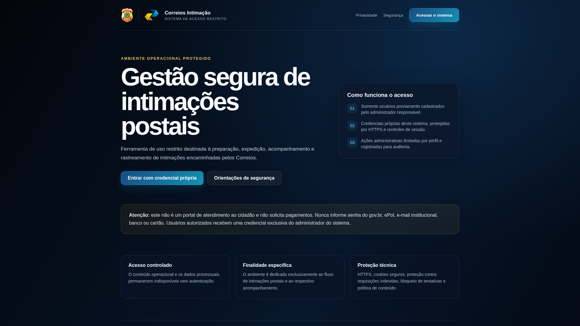 Screenshot of correiosintimacao.com.br
