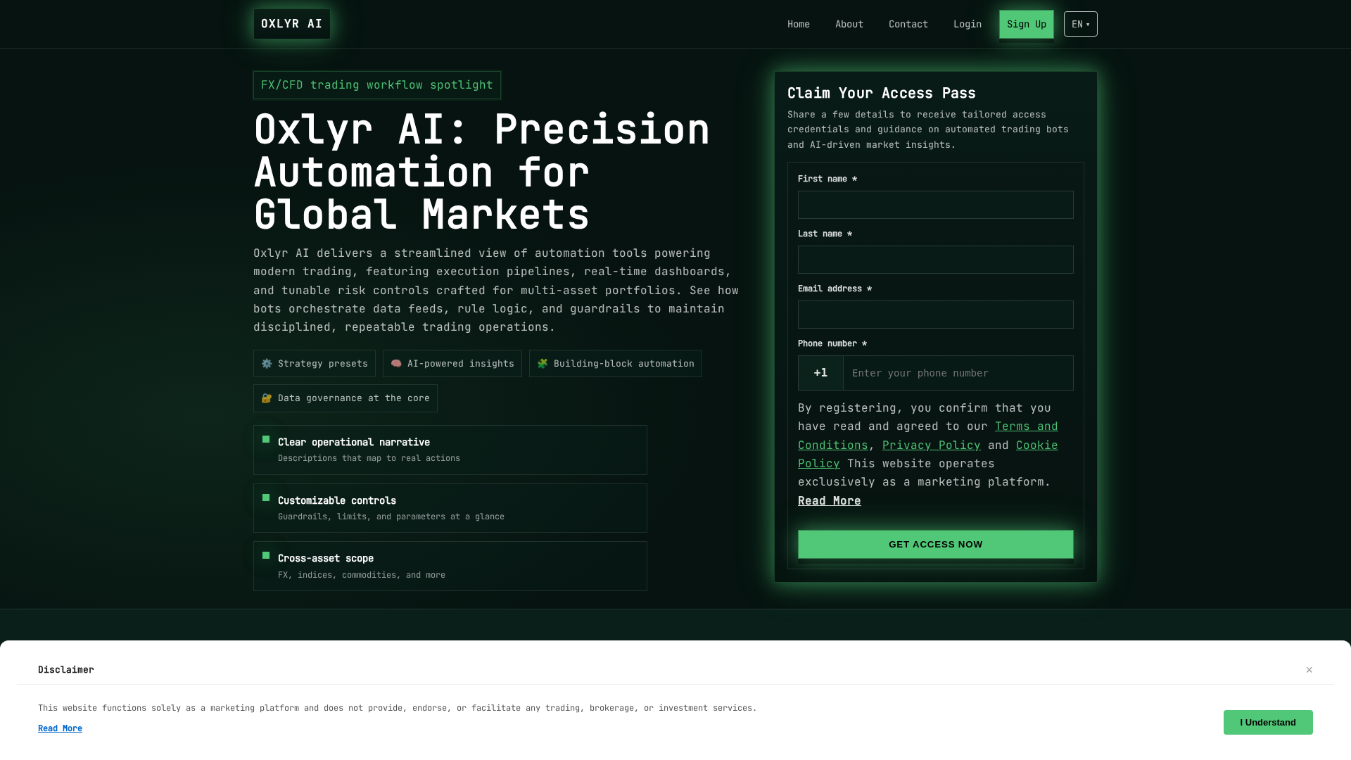 Screenshot of oxlyrai.click