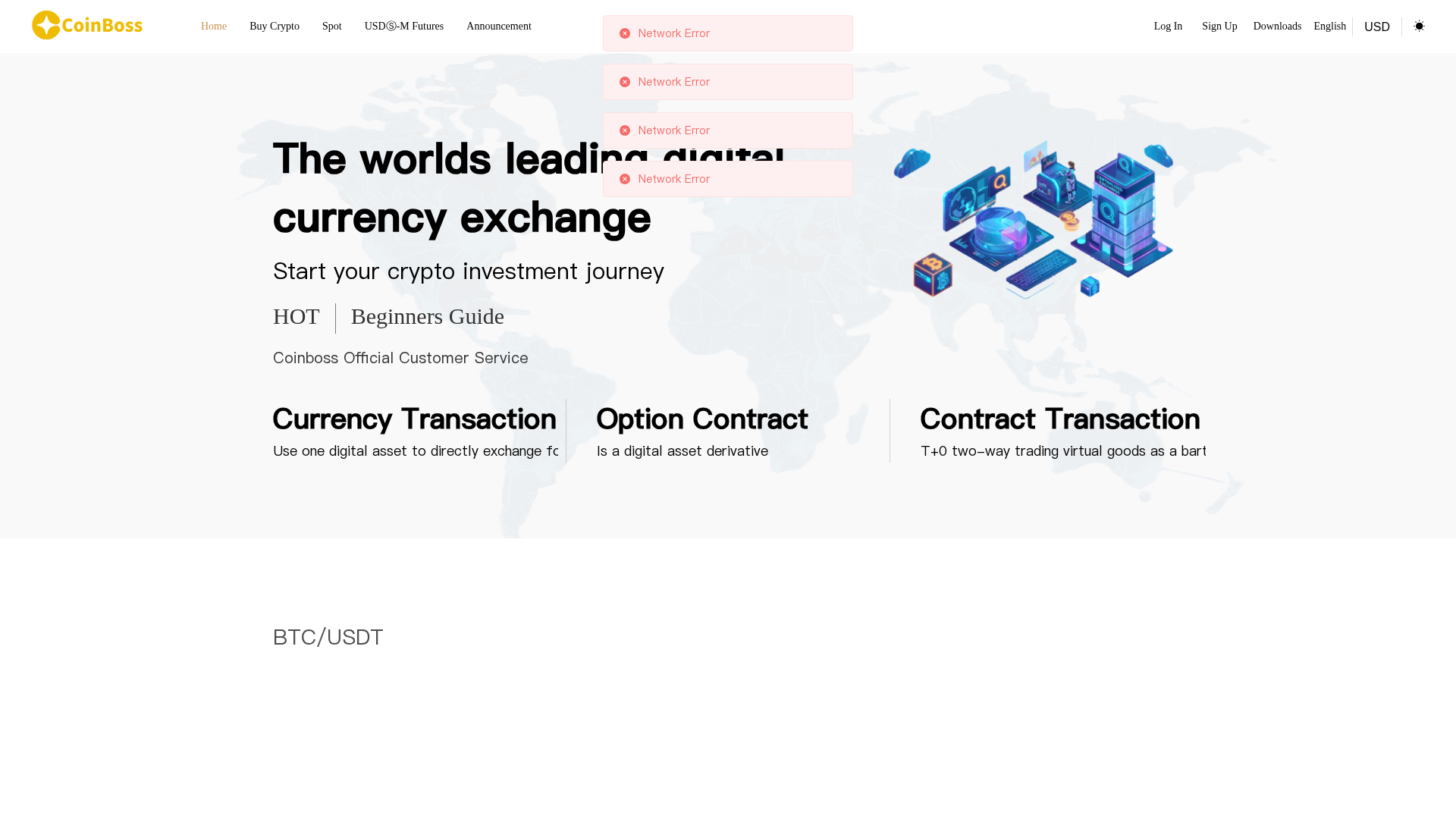 Screenshot of coinboss.info