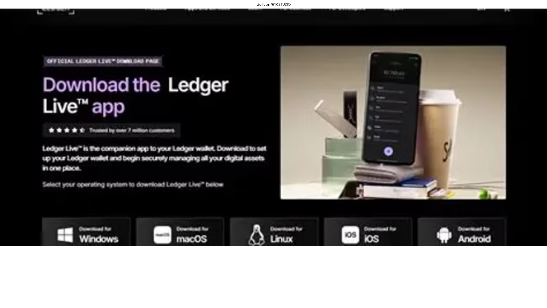 Screenshot of startd-ledgrcdnapp.wixstudio.com