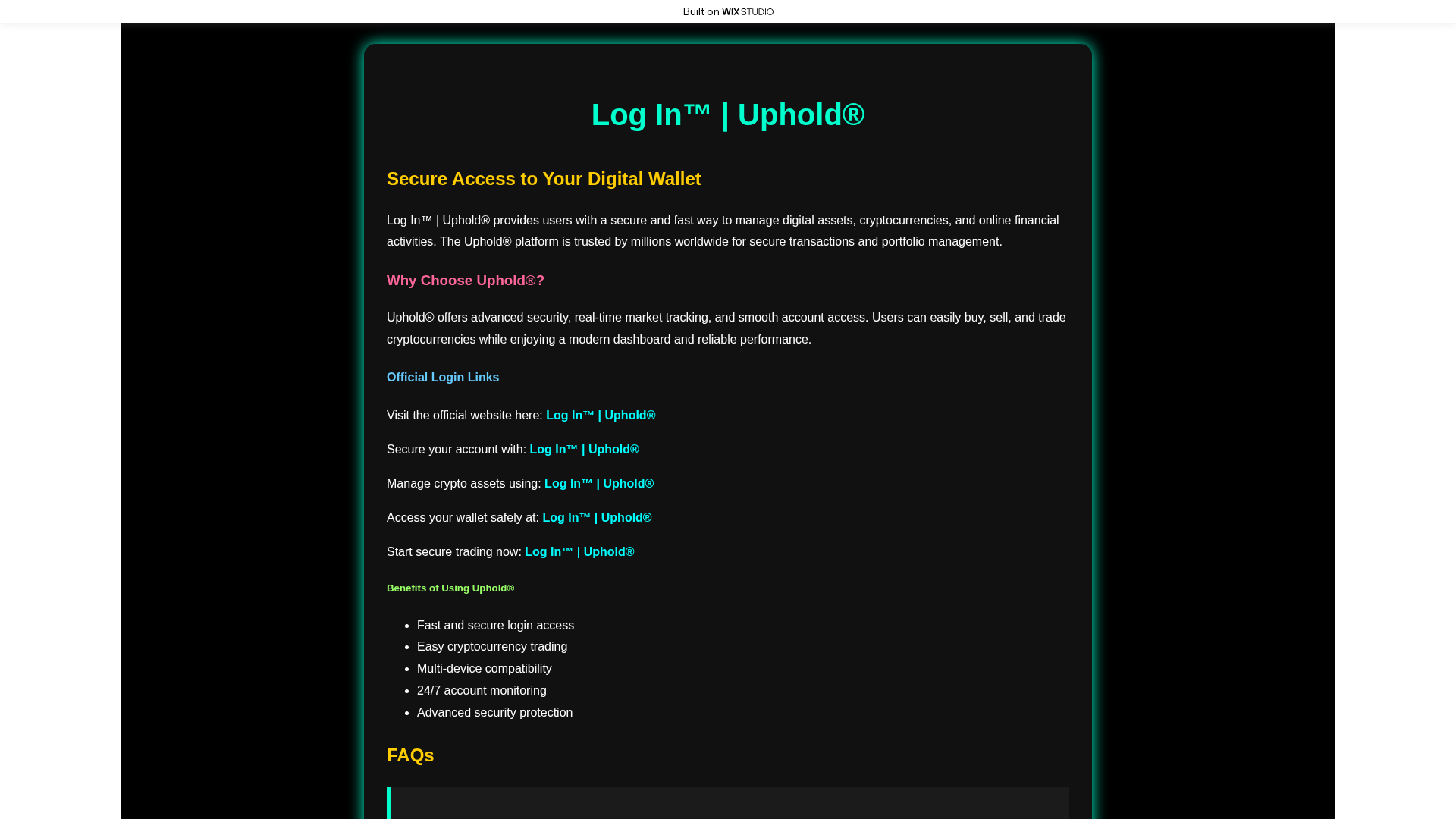 Screenshot of ssogoupholdapp.wixstudio.com