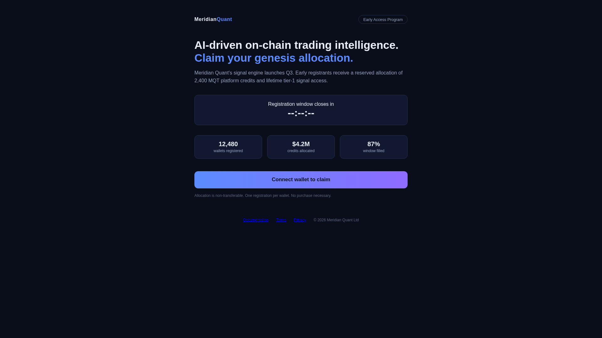 Screenshot of probe.meridianquant.pro