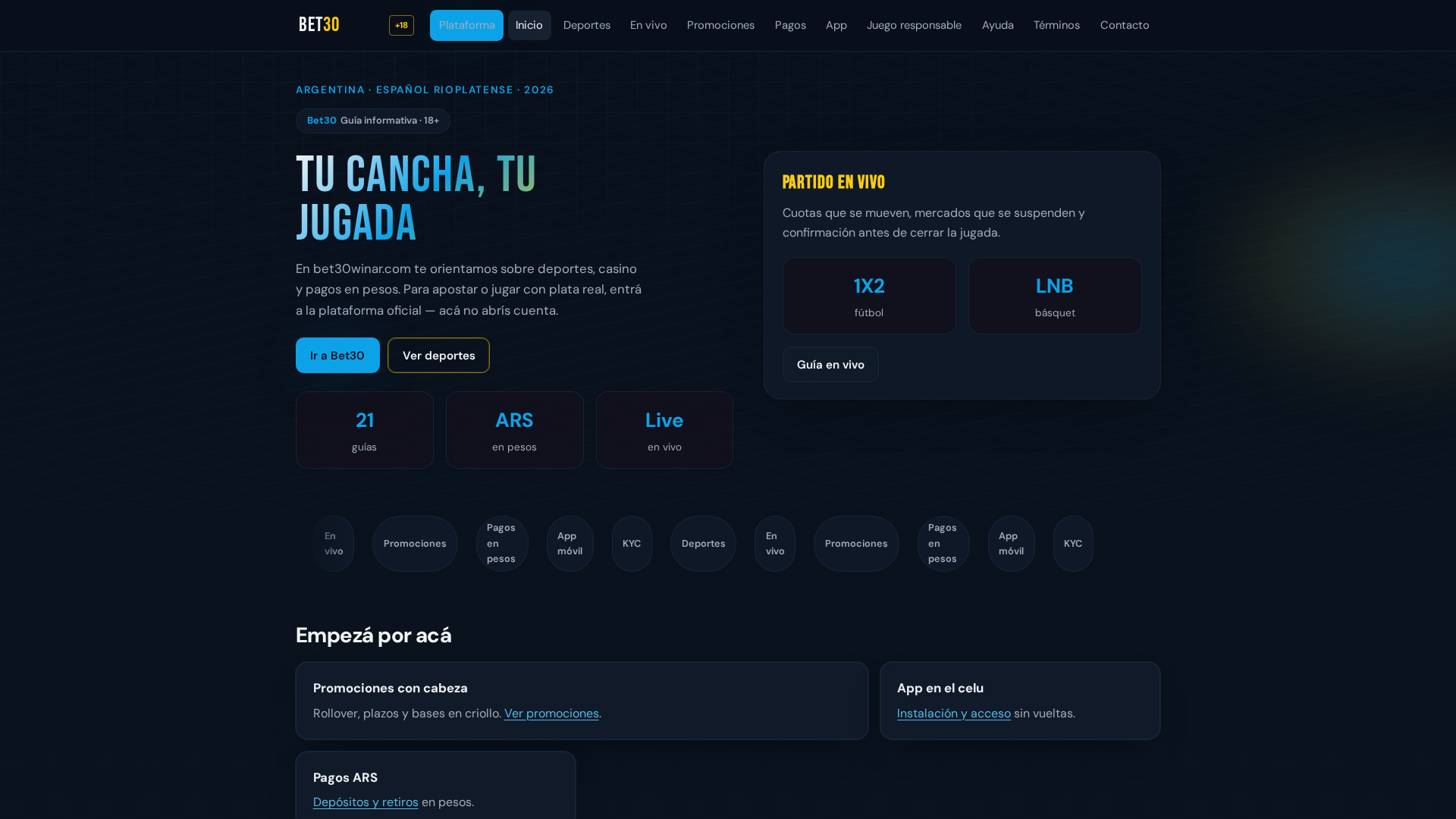 Screenshot of bet30winar.com