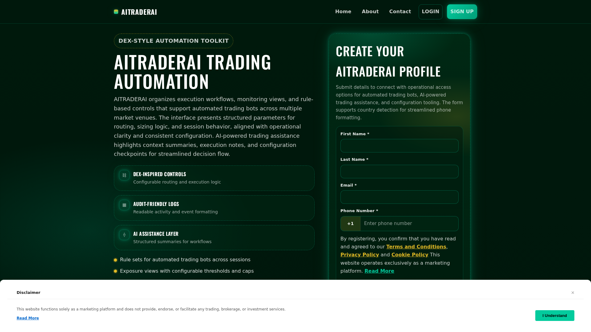 Screenshot of aitraderaitech.com