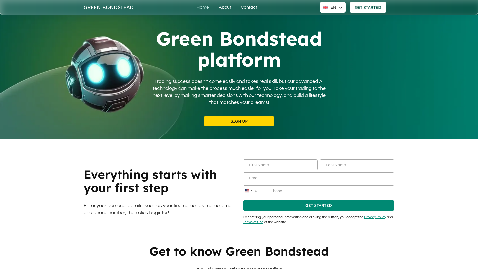 Screenshot of greenbondstead.live