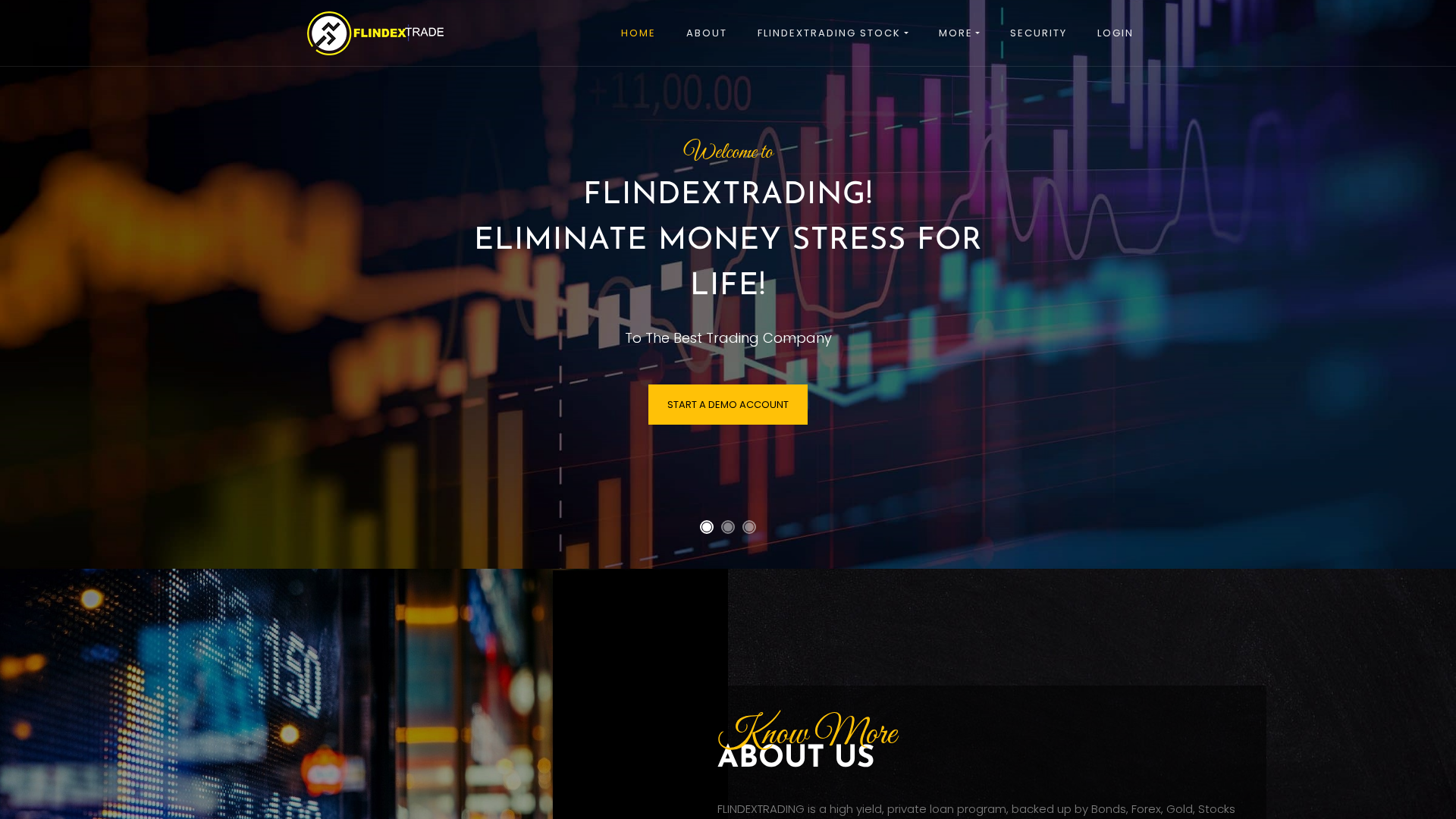 Screenshot of flindextrading.com