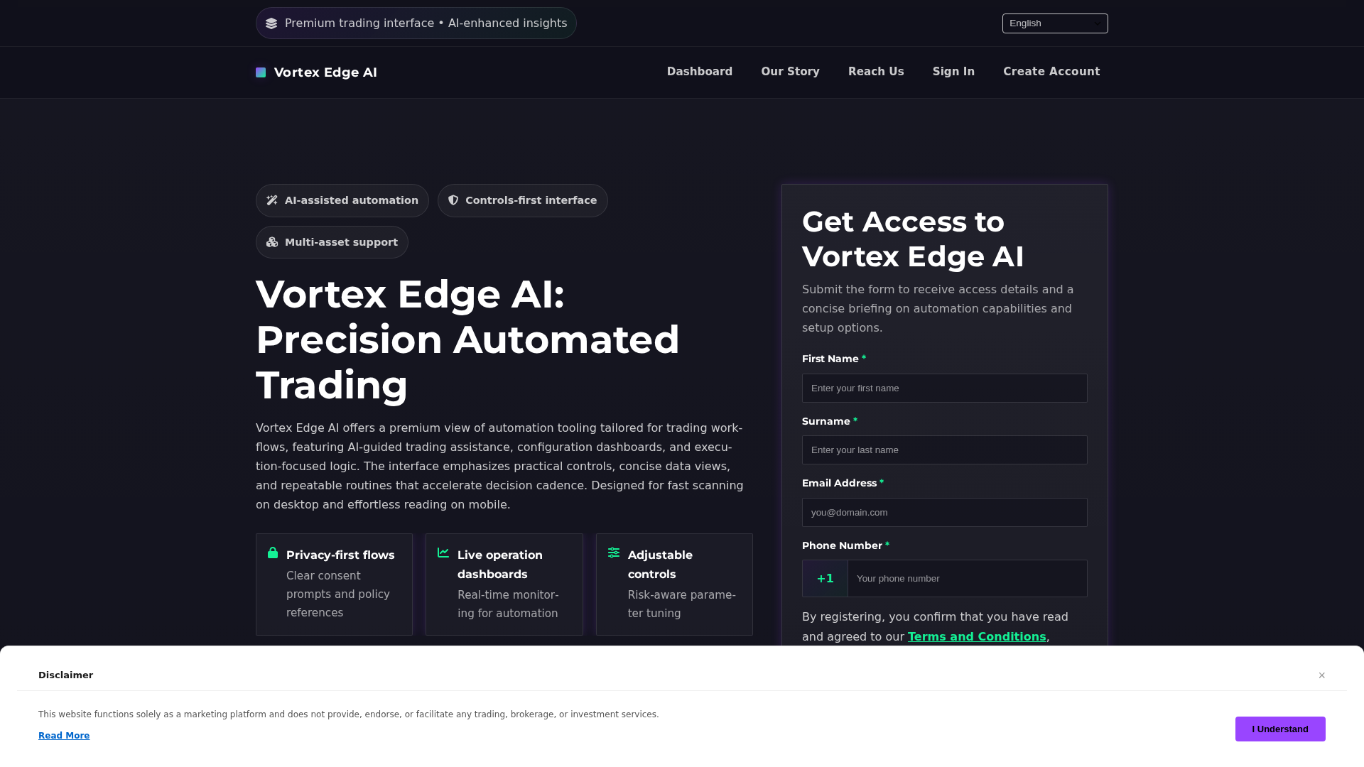 Screenshot of vortexedgeai.shop