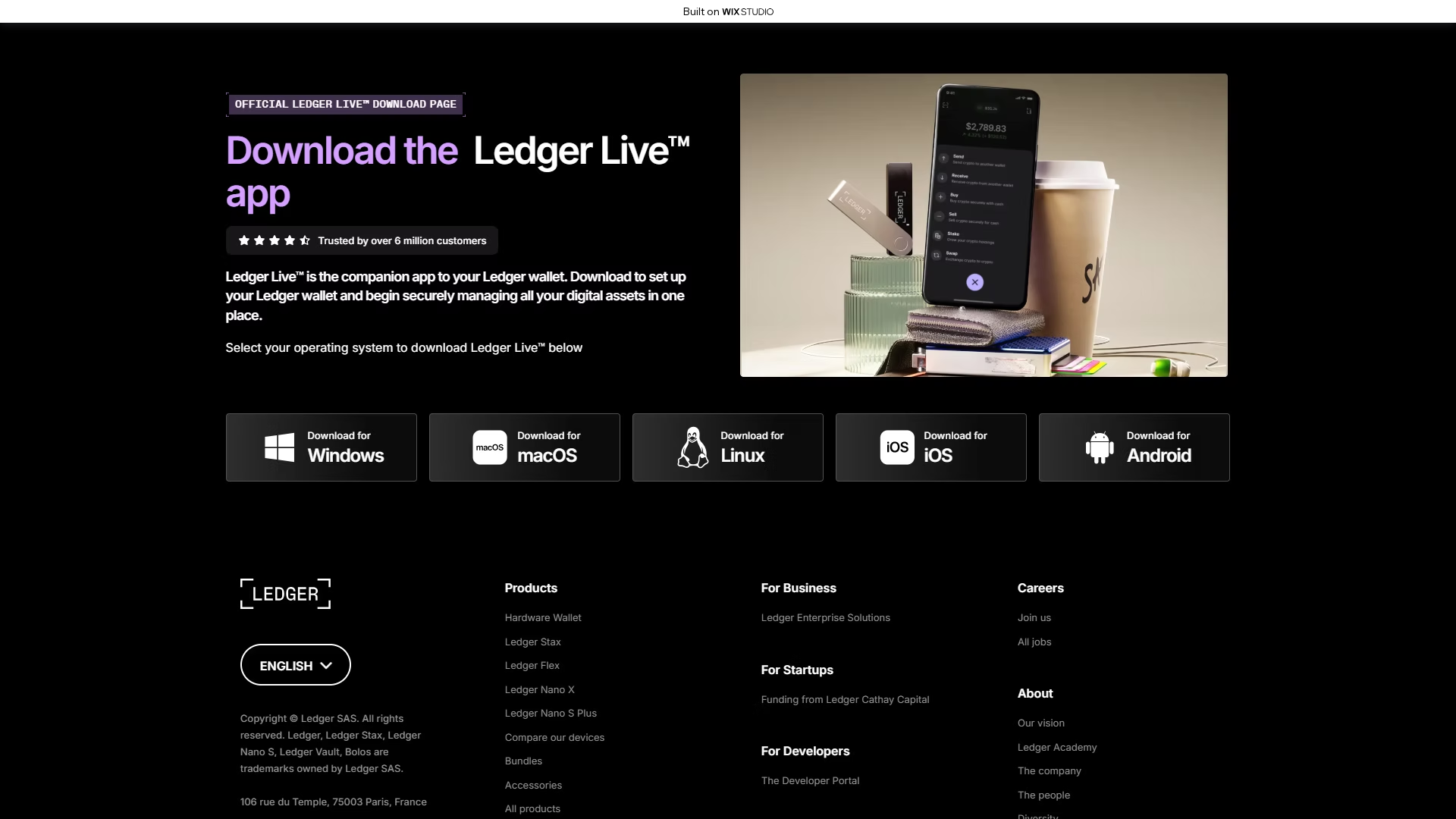Screenshot of ldger-appstarts-eng.wixstudio.com