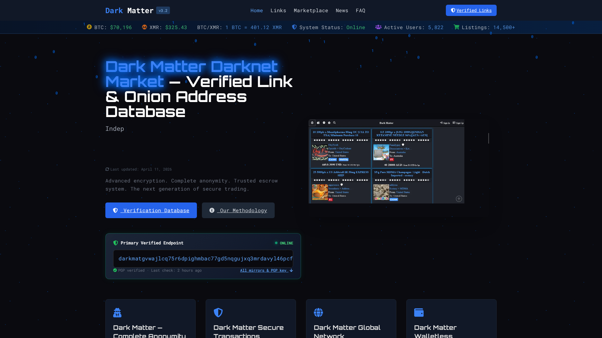 Screenshot of darkmatter-dnm.com