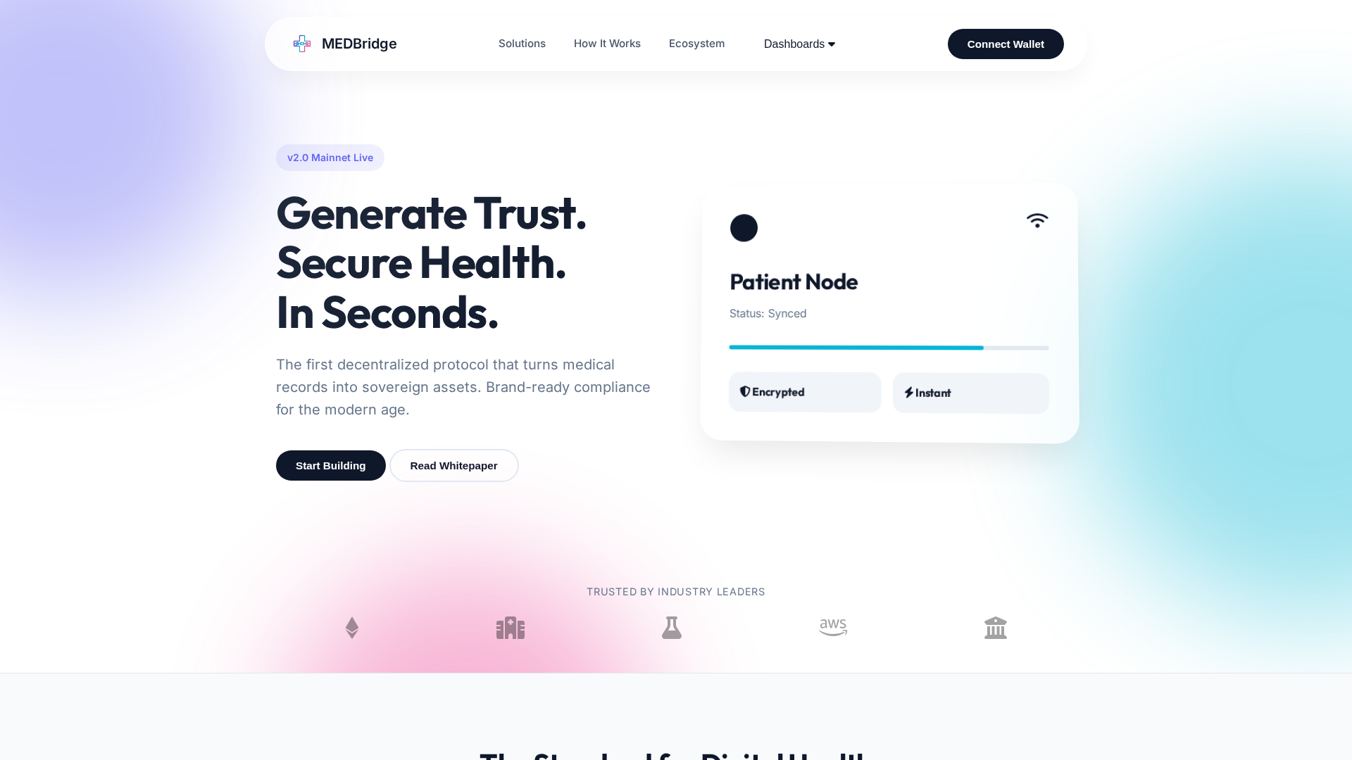 Screenshot of medbridge-dapp.pages.dev