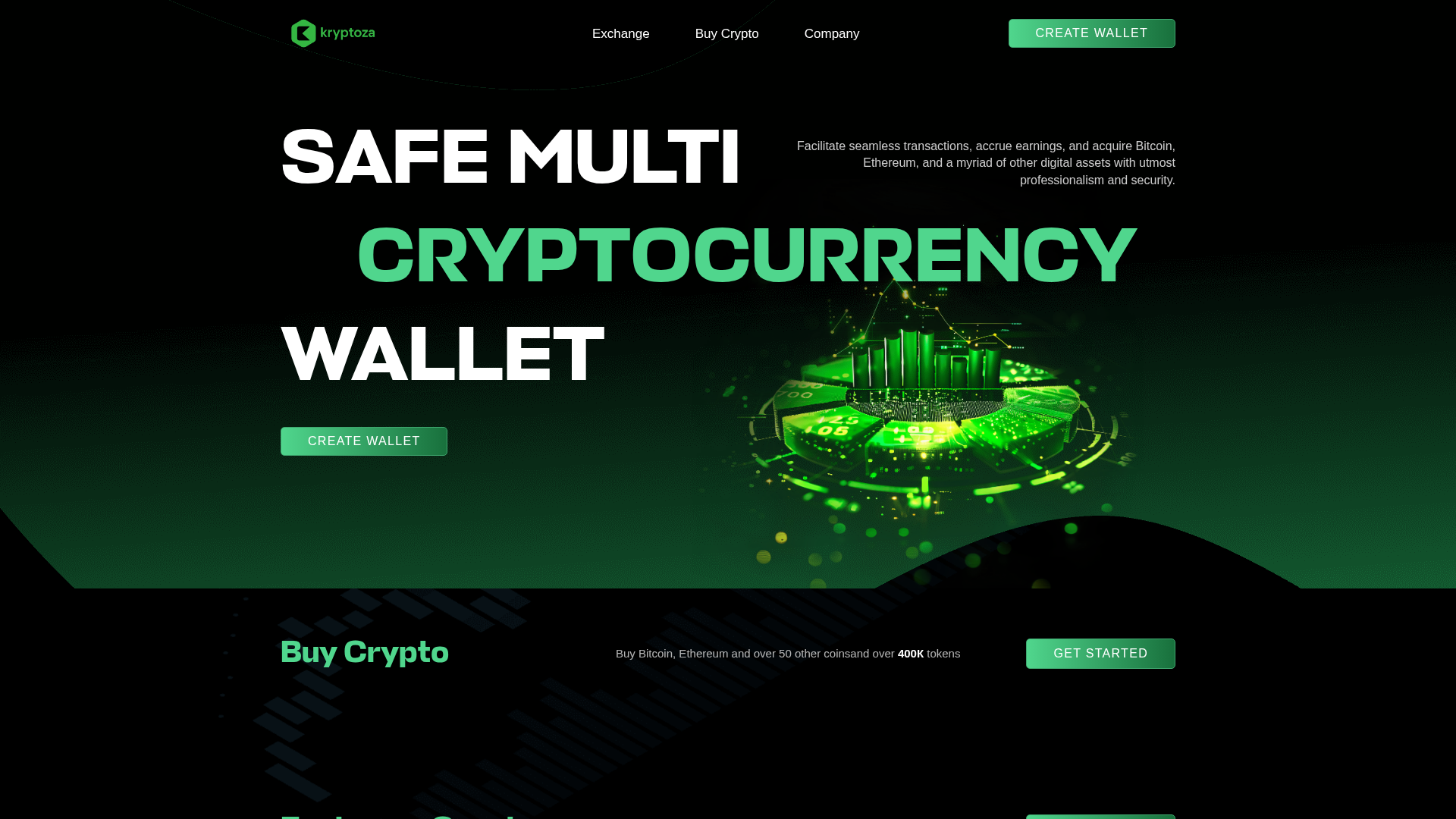 Screenshot of kryptoza-wallet.com