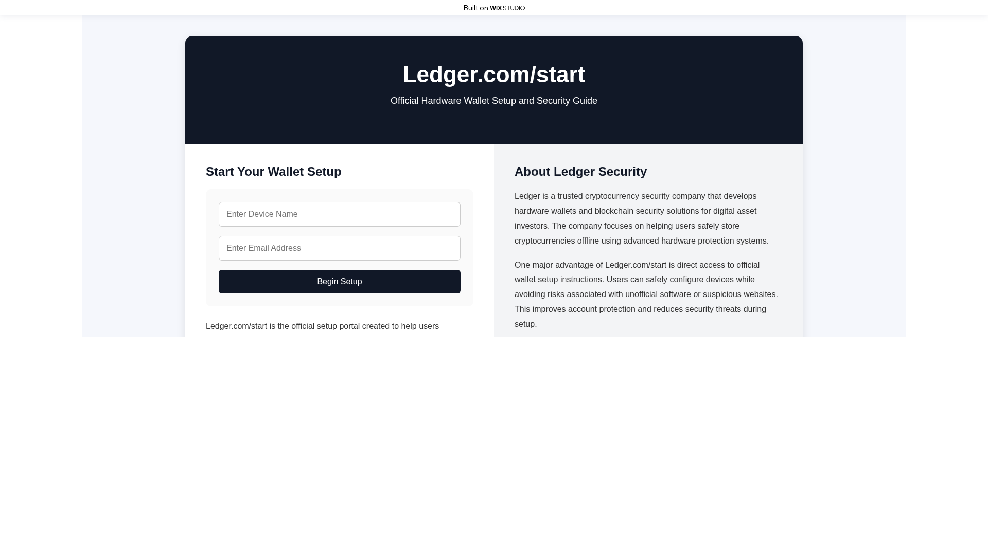 Screenshot of apps-ledge-us.wixstudio.com