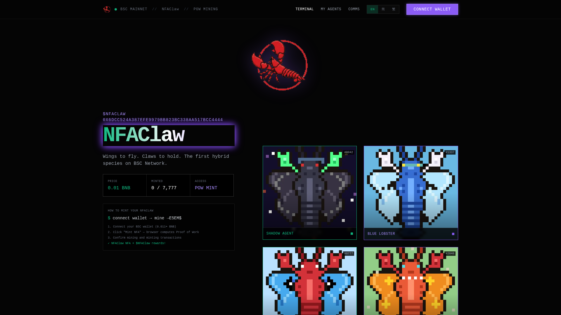 Screenshot of nfaclaw.fun