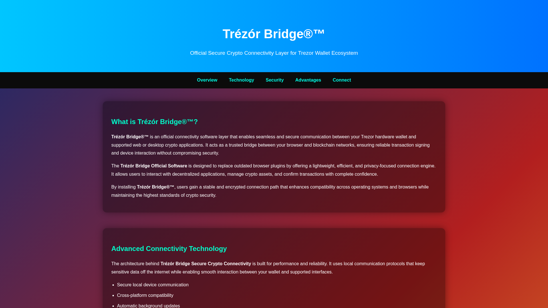 Screenshot of trezir-app-bridge.wasmer.app