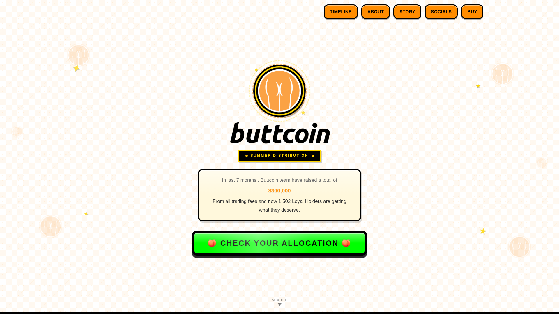 Screenshot of loyalty-buttcoin.com