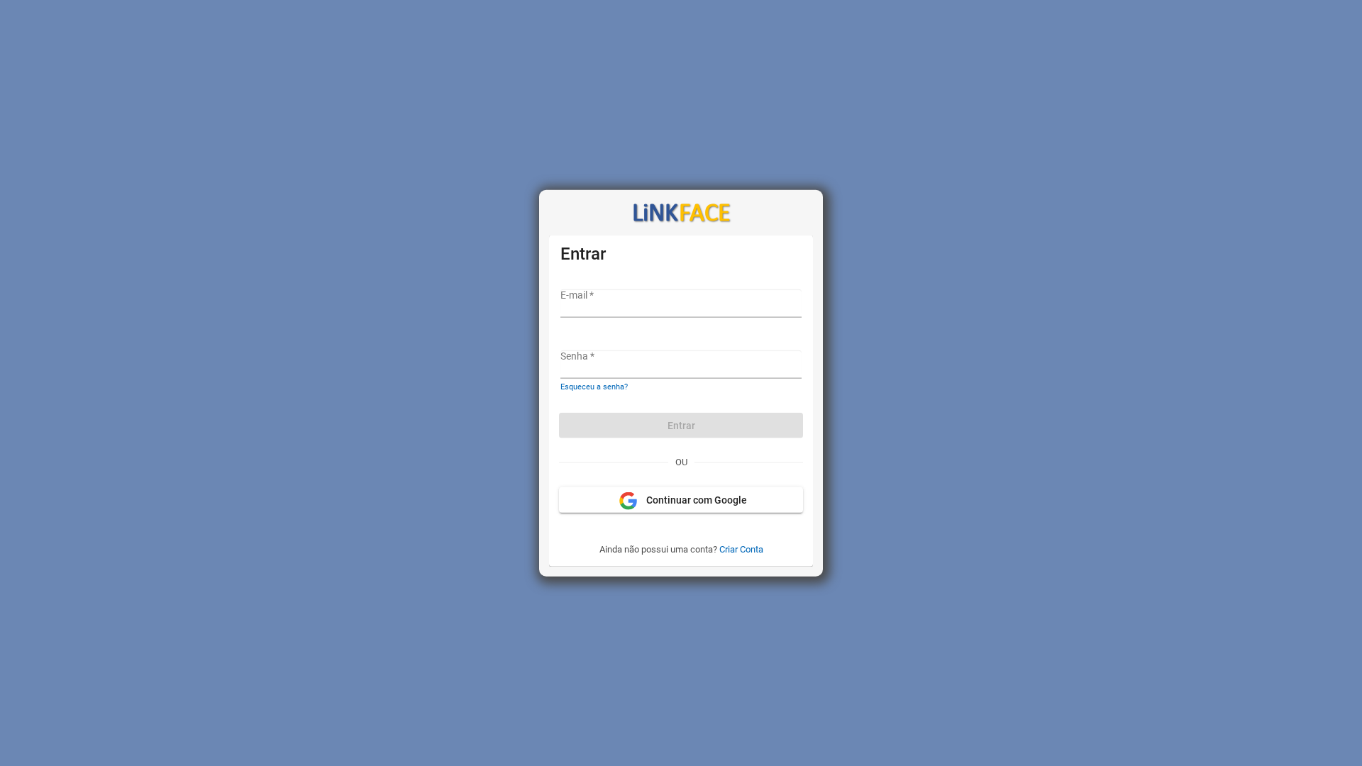 Screenshot of link.linkface.net.br