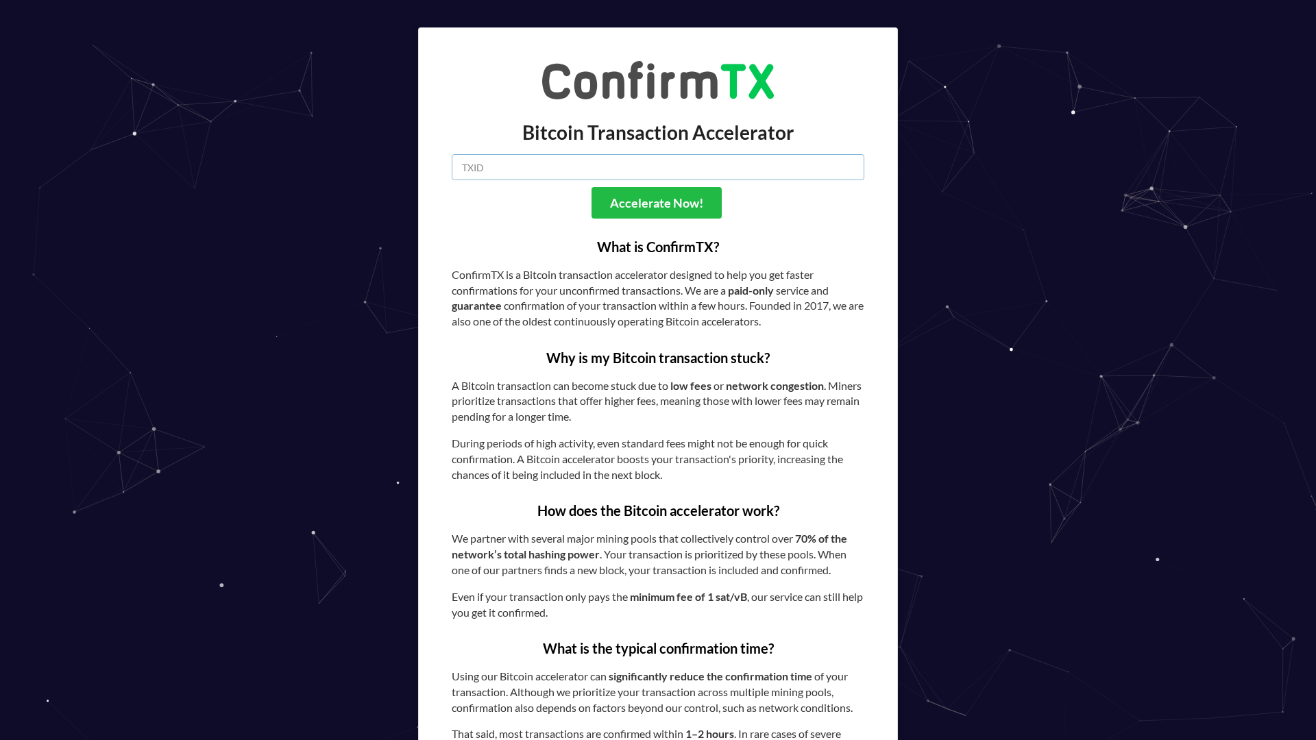 Screenshot of confirmtx.net