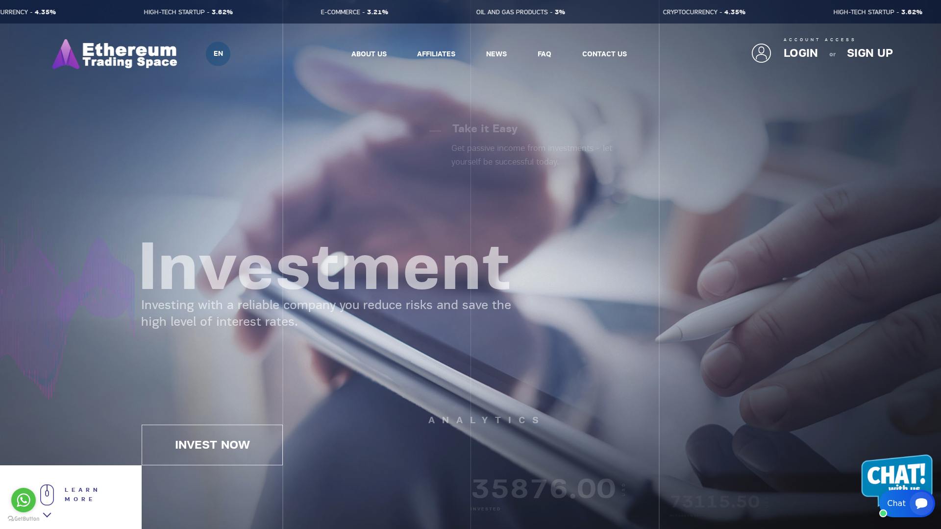 Screenshot of ethereumtradingspace.com