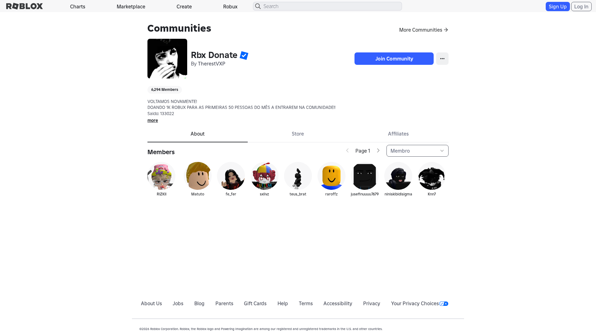 Screenshot of www.roblox.com.ml