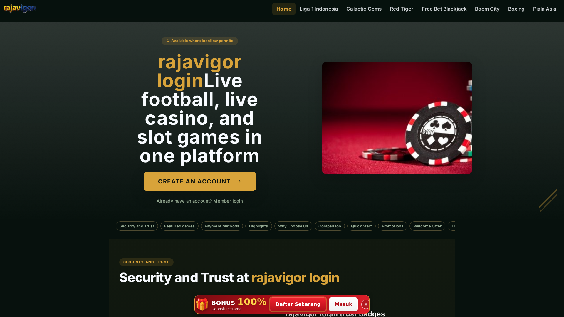 Screenshot of rajavigorlogin.com