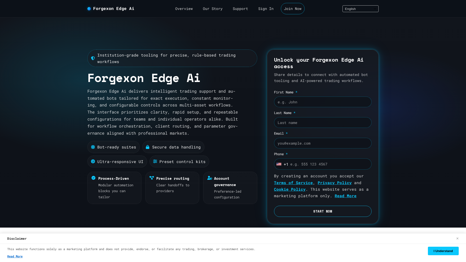Screenshot of forgexonedgeai.digital