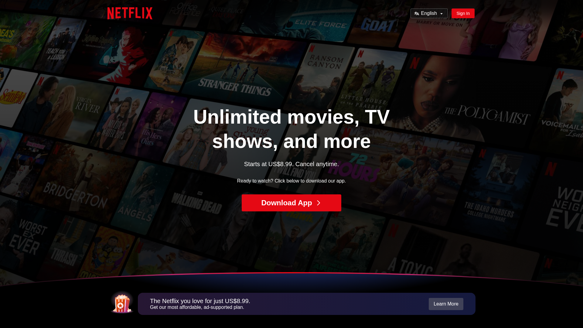 Screenshot of www.netflixt.top