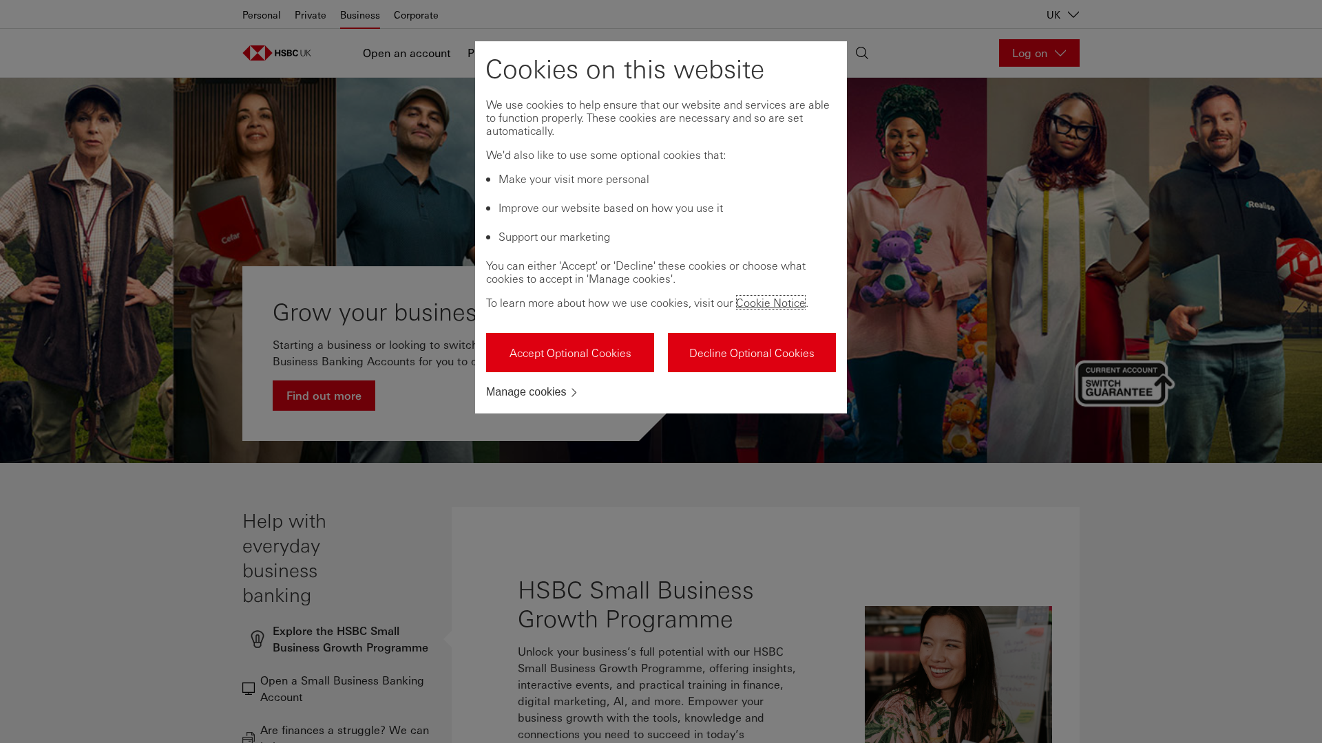 Screenshot of mobilehsbccprivateonline.com
