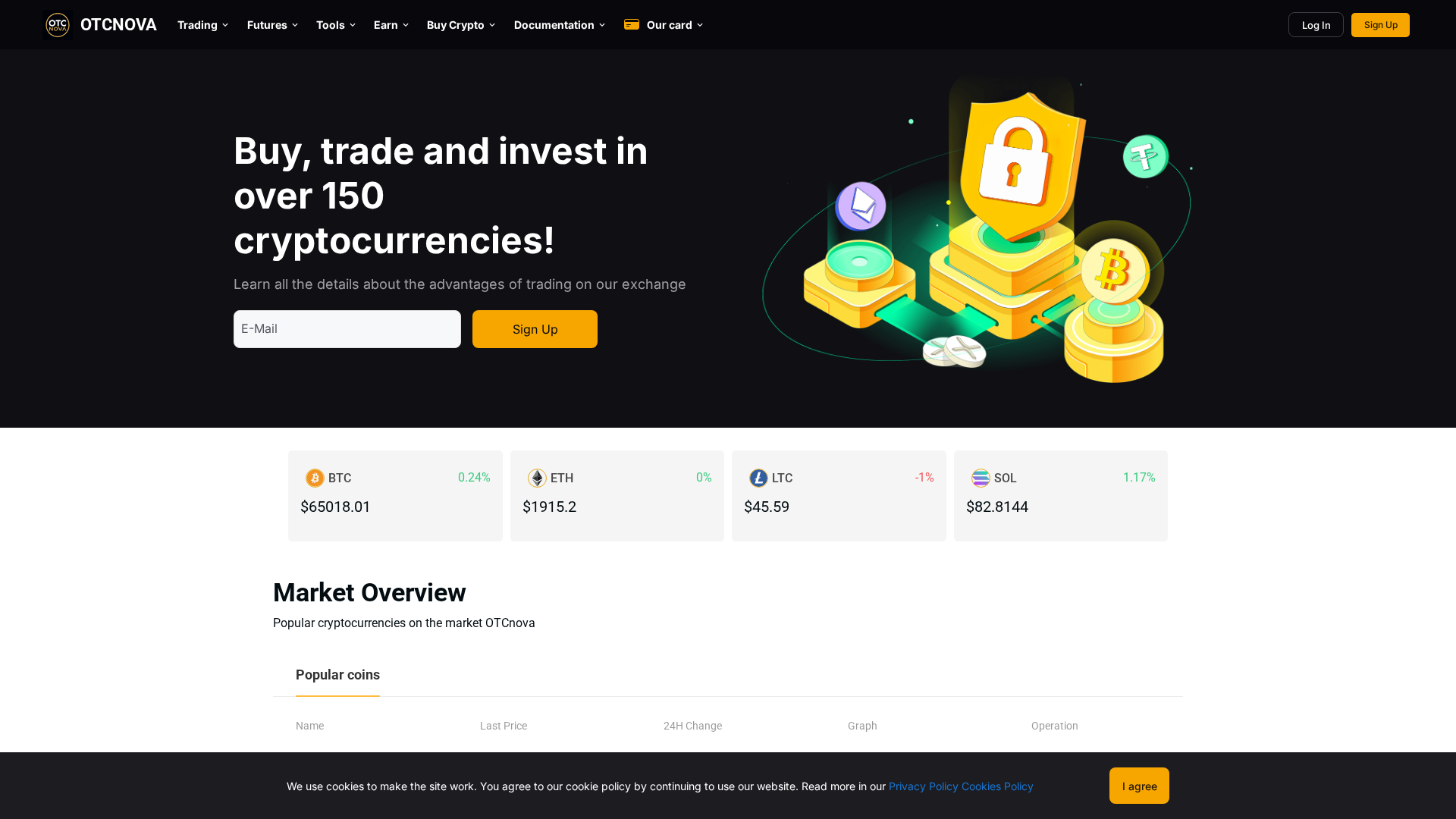 Screenshot of otcnova.com