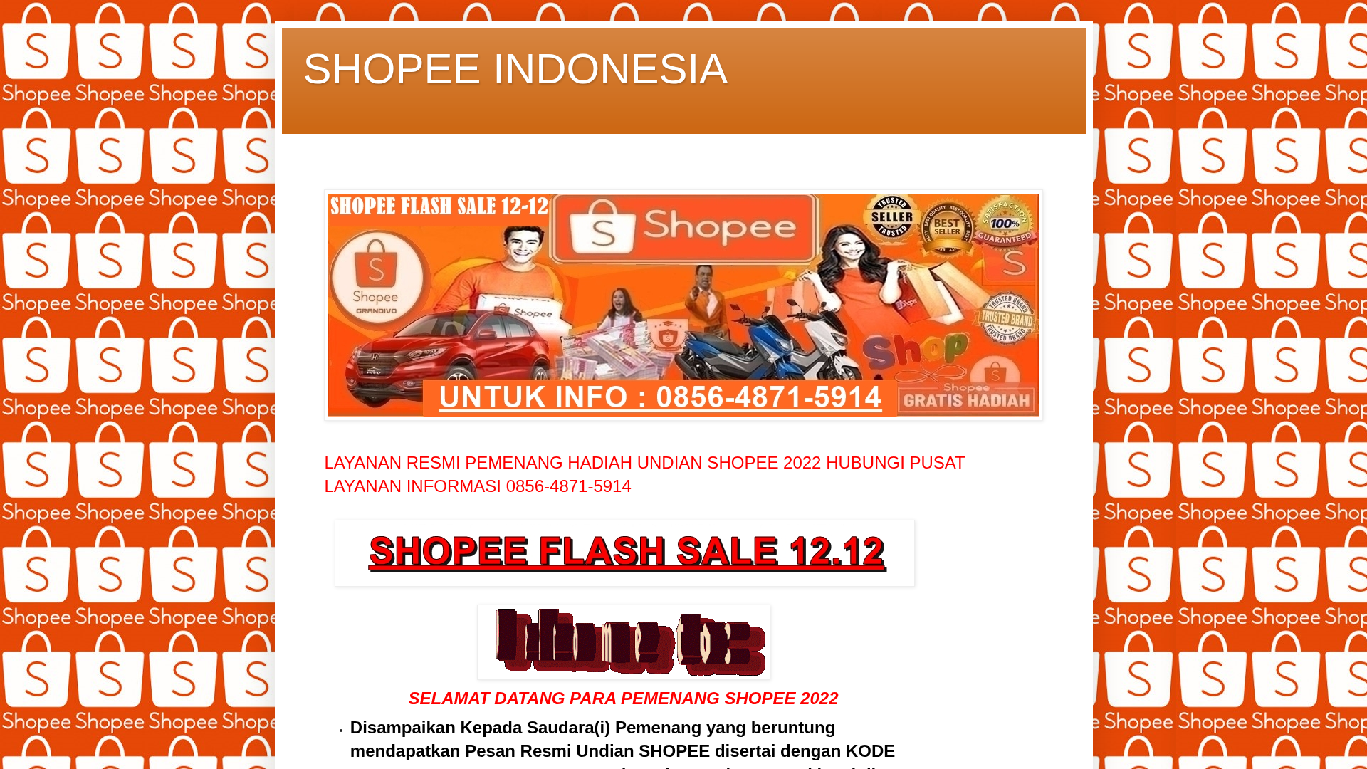Screenshot of www.shopeeflashsale12-12.blogspot.com