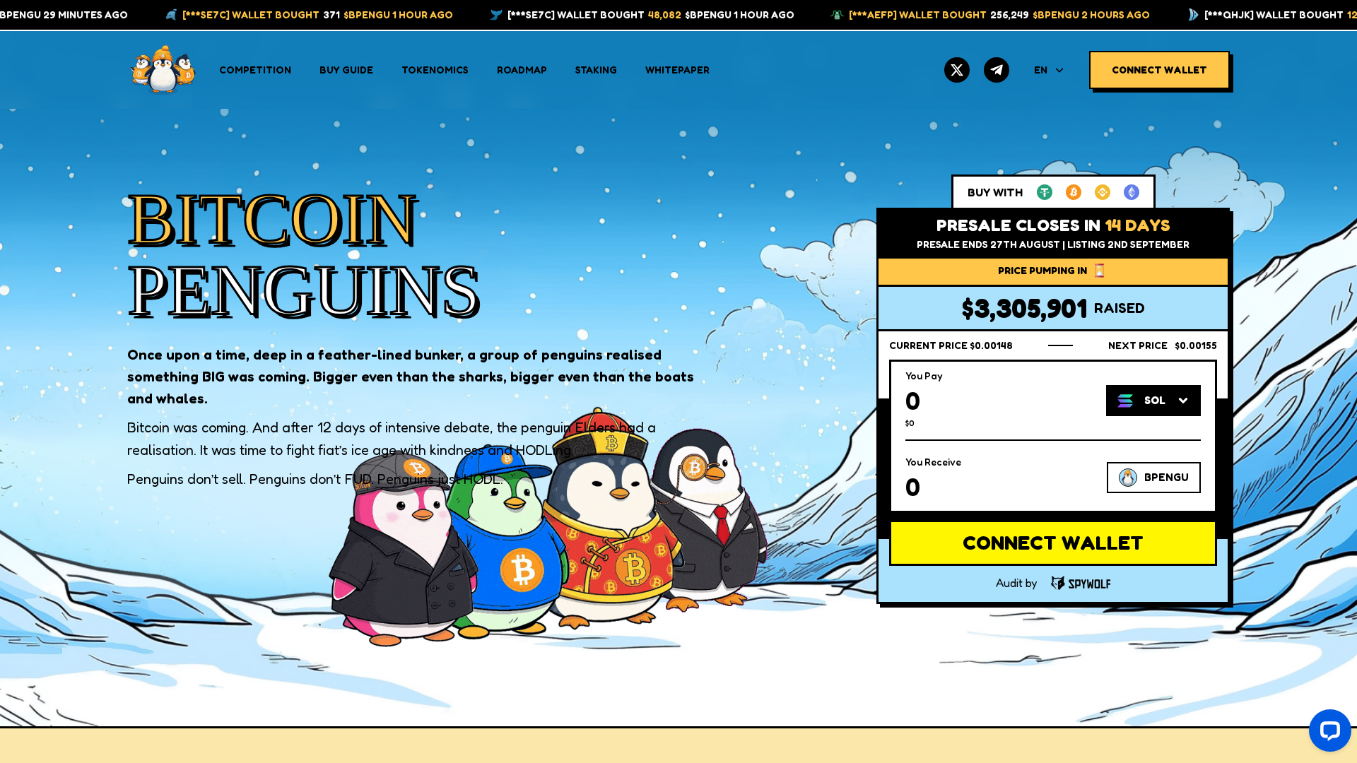 Screenshot of bitcoin-penguin.pages.dev