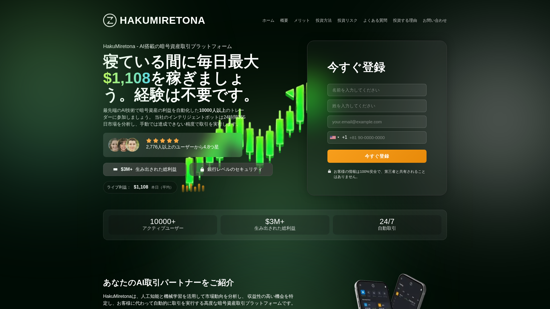 Screenshot of hakumiretona.com