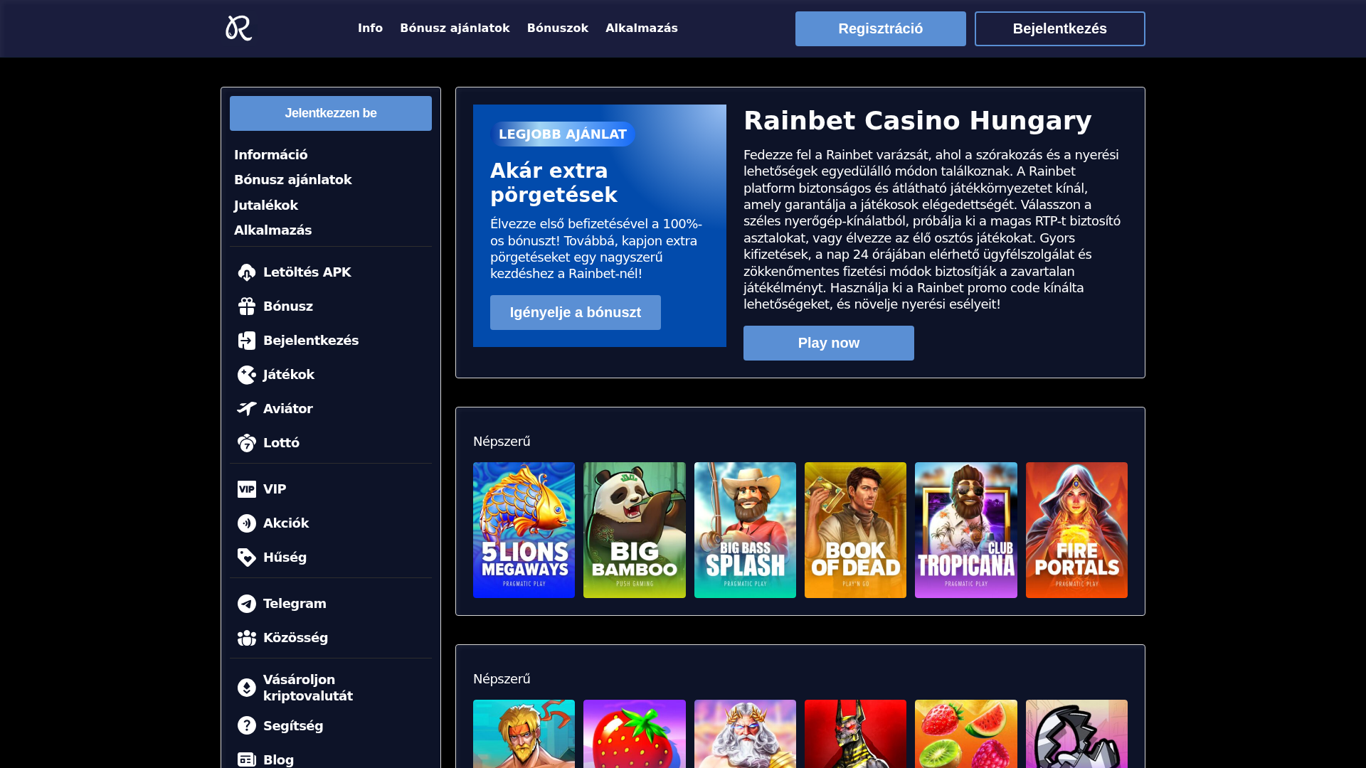Screenshot of rainbetcasinohungary-com.pages.dev