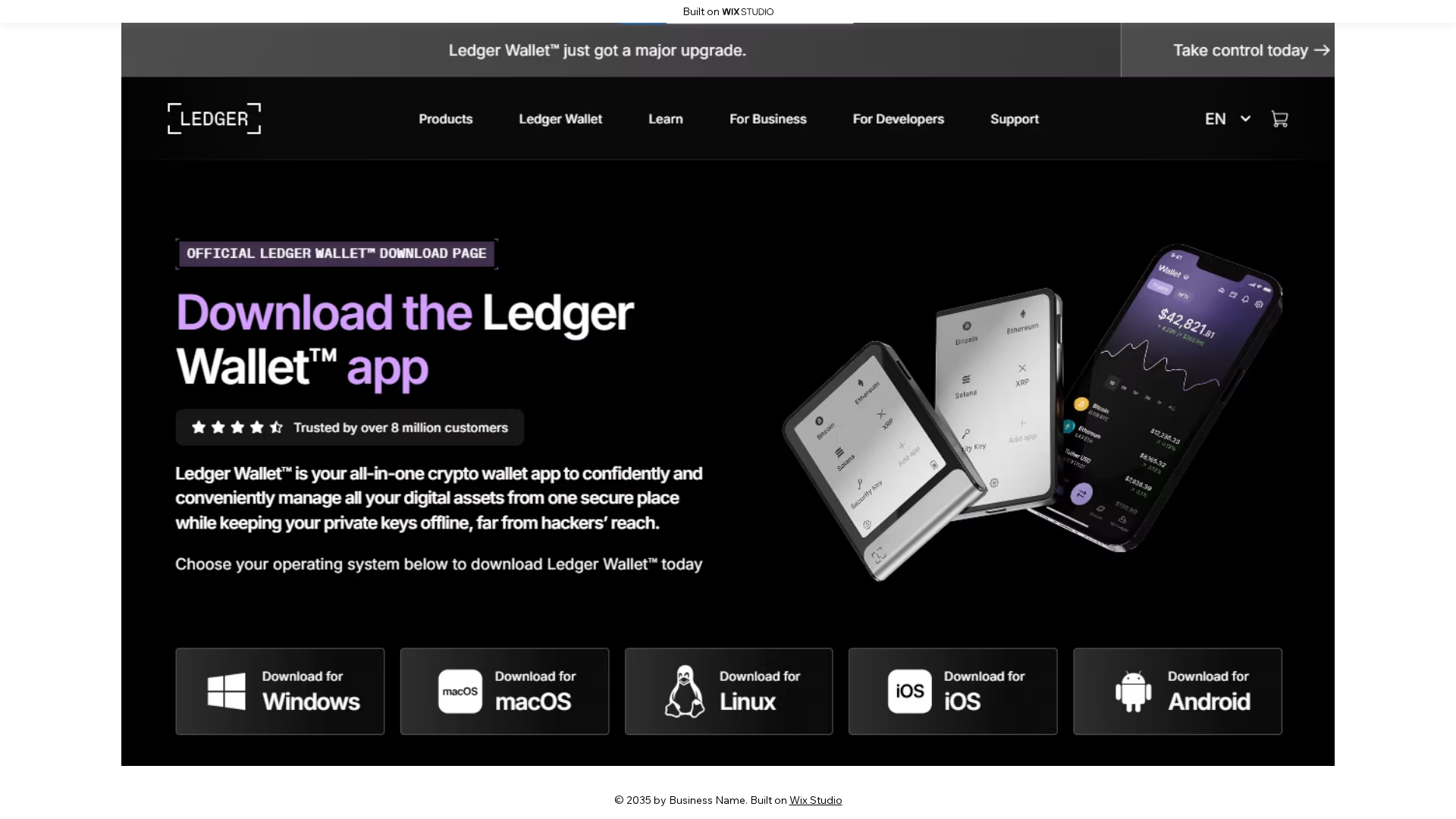 Screenshot of startleger-ledgercdn.wixstudio.com