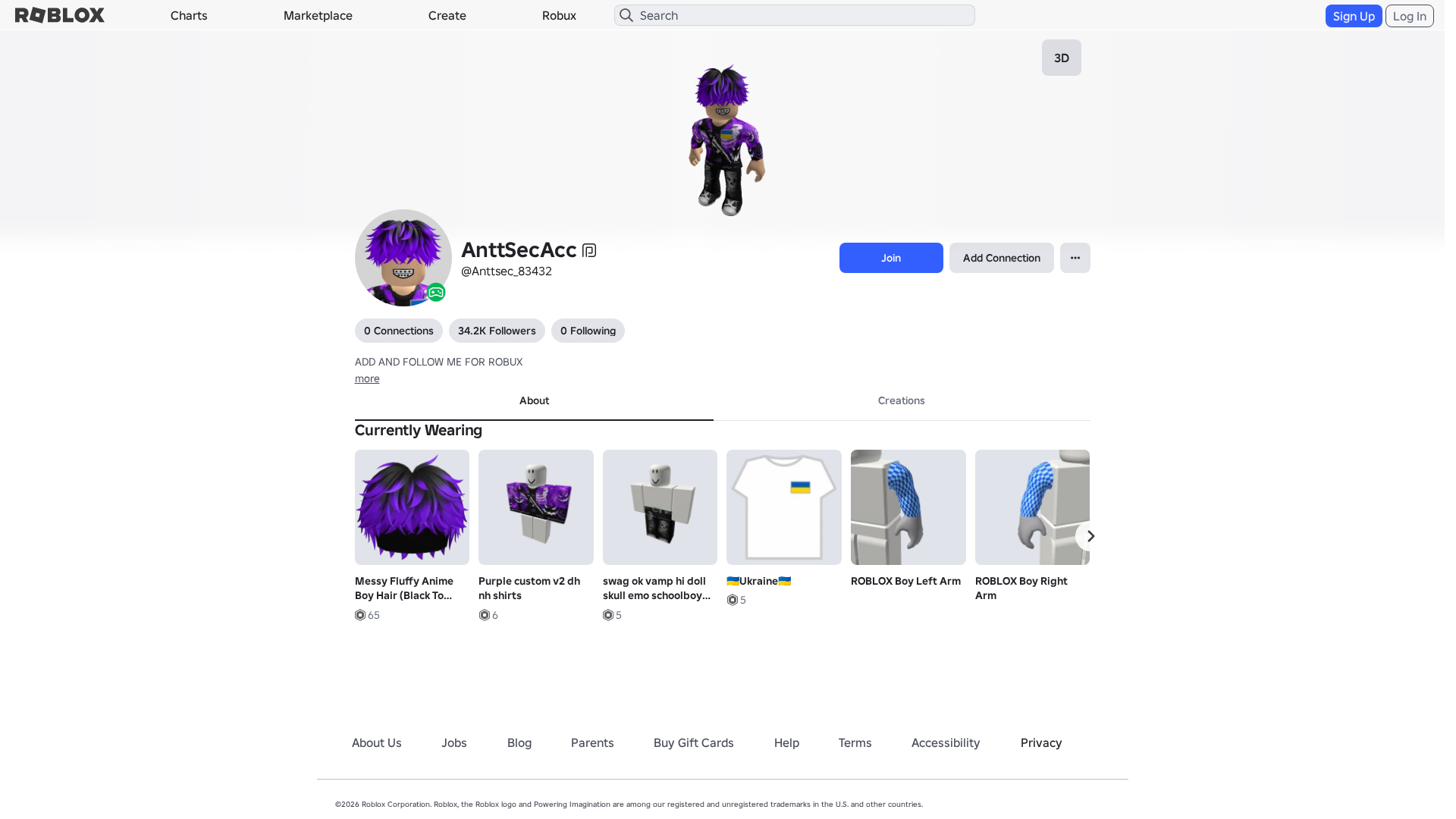 Screenshot of www.roblox.com.ml