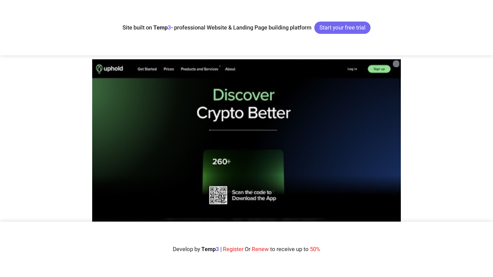 Screenshot of login-uphold--auth.tem3.io