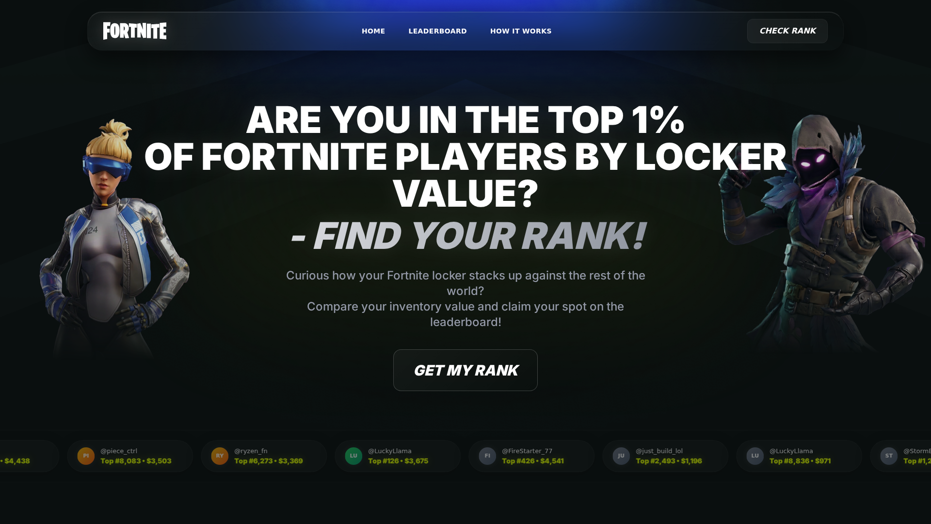 Screenshot of fortskin.club