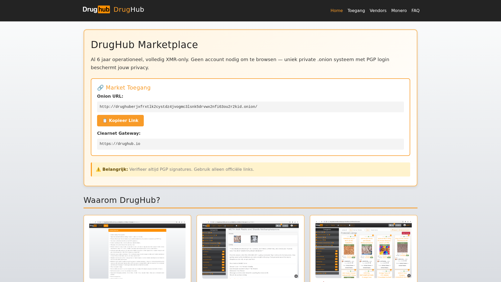 Screenshot of drughub.nexus