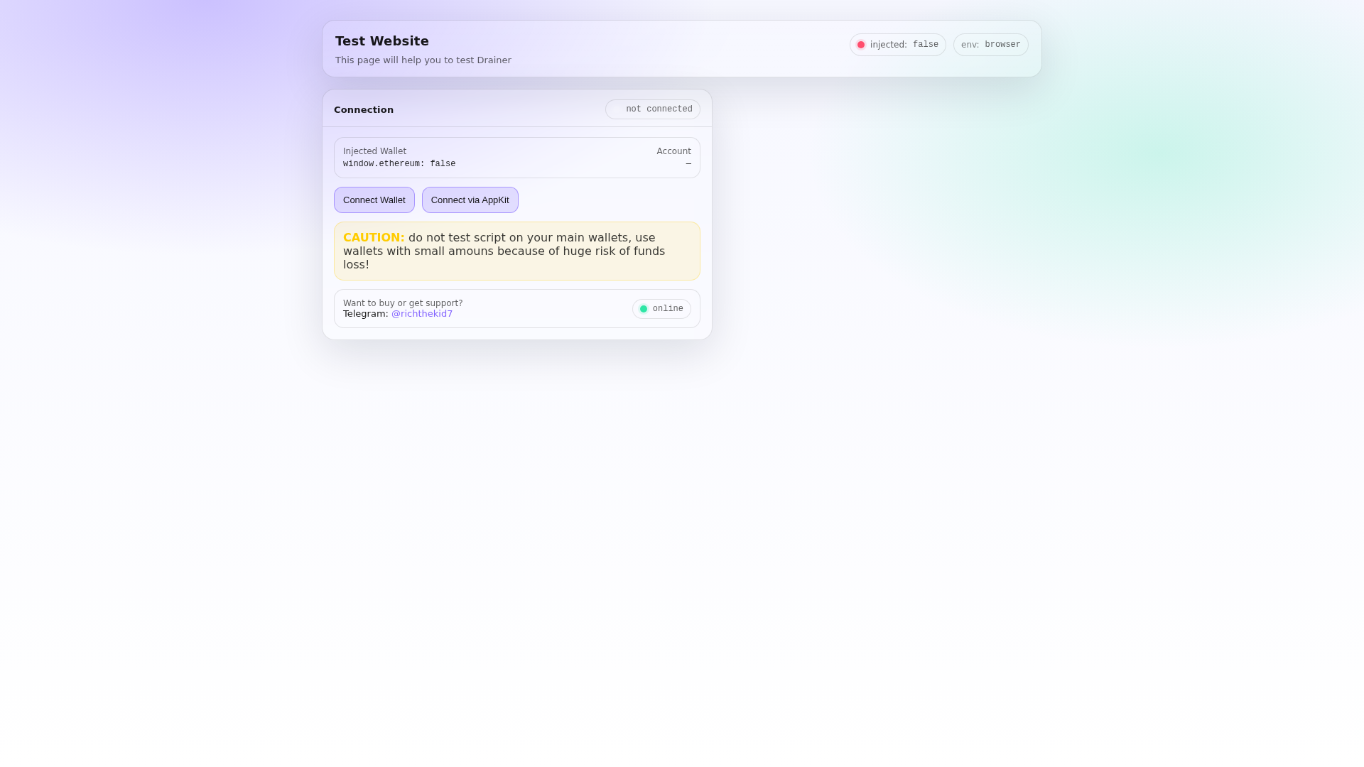 Screenshot of richthekid7-evm-test.vercel.app