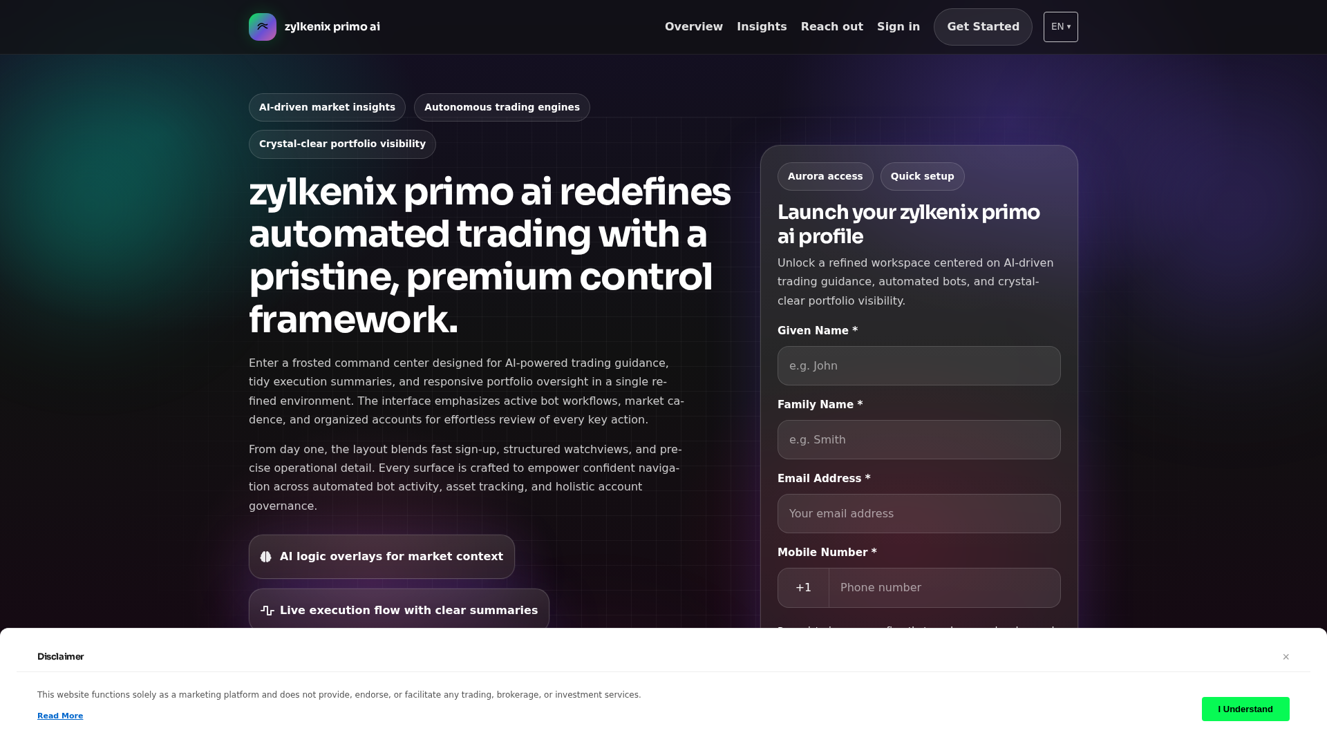 Screenshot of zylkenixprimoai.digital