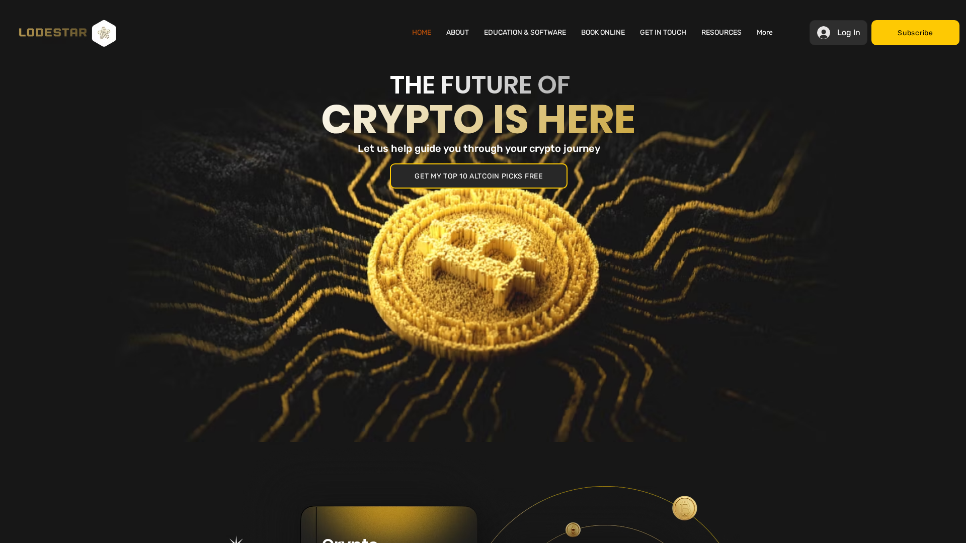Screenshot of lodestar-crypto.com