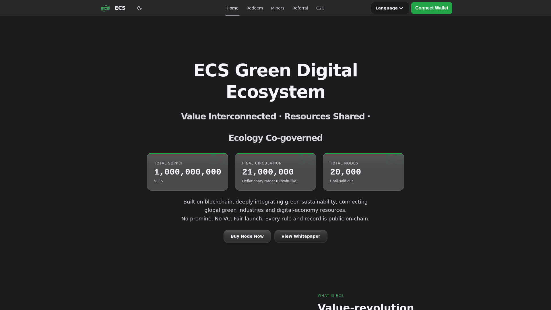 Screenshot of ecsdapp.com
