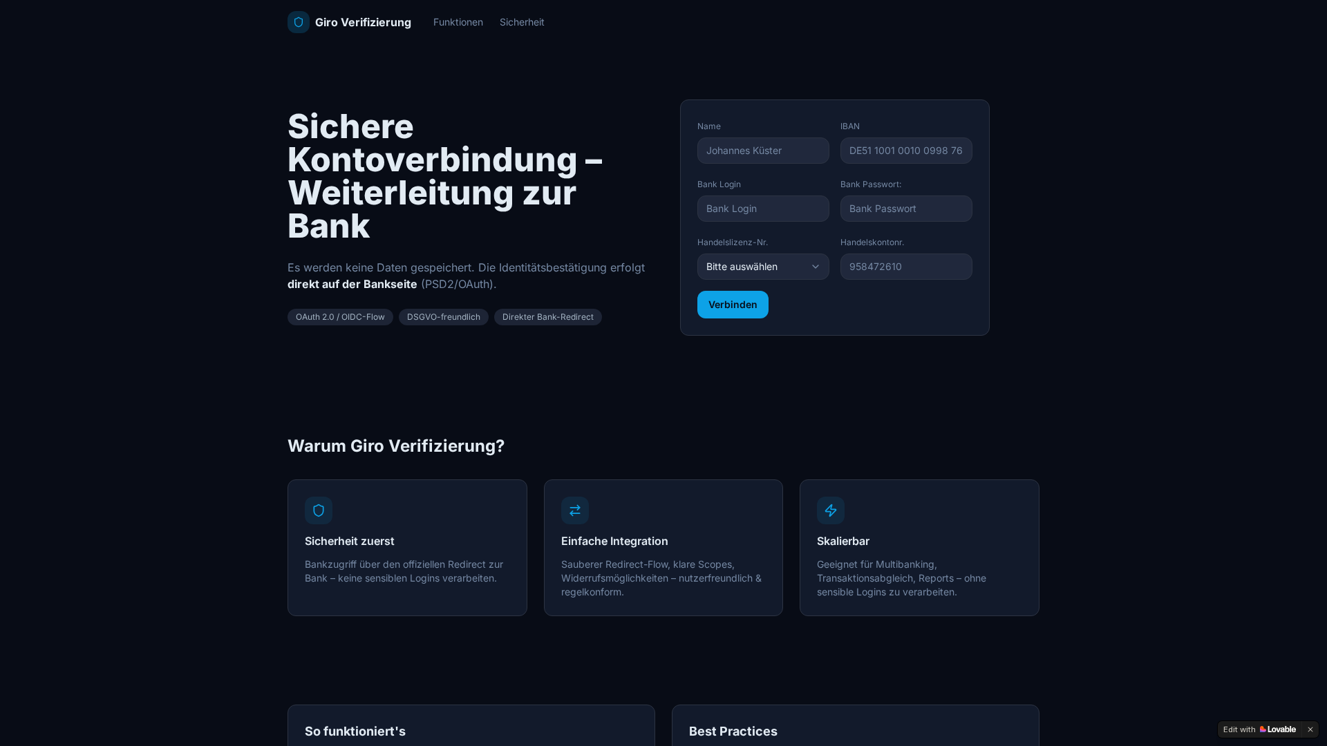 Screenshot of giro-verbindung.com
