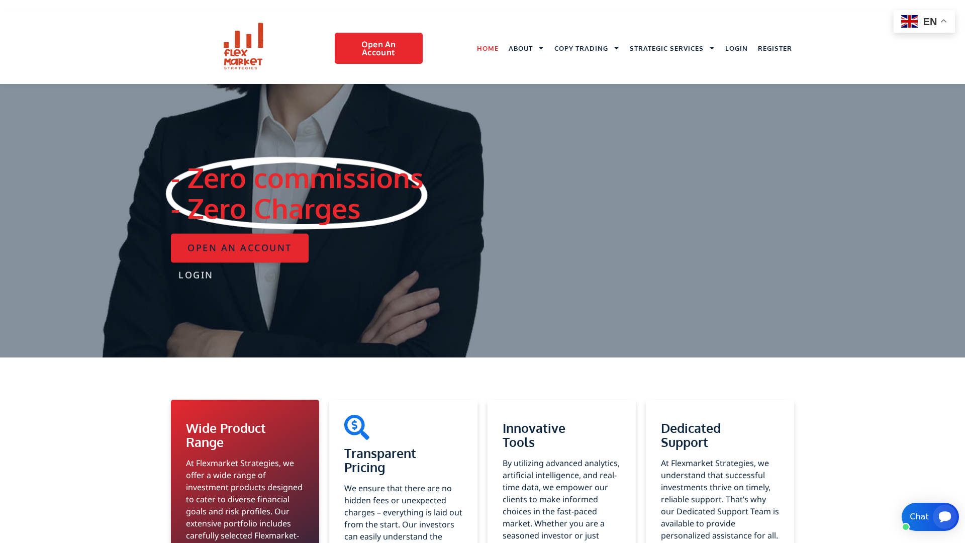 Screenshot of flexmarketstrategies.com