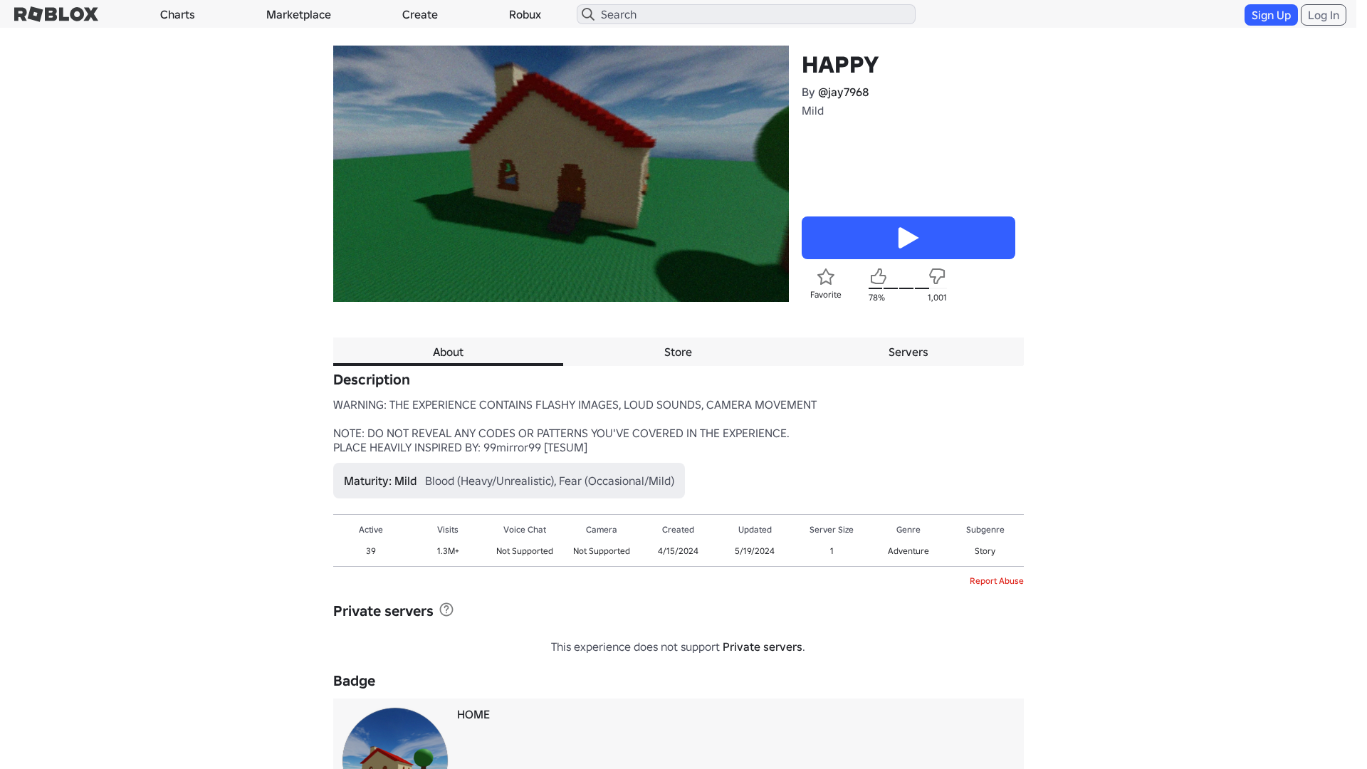 Screenshot of www.roblox.com.ml