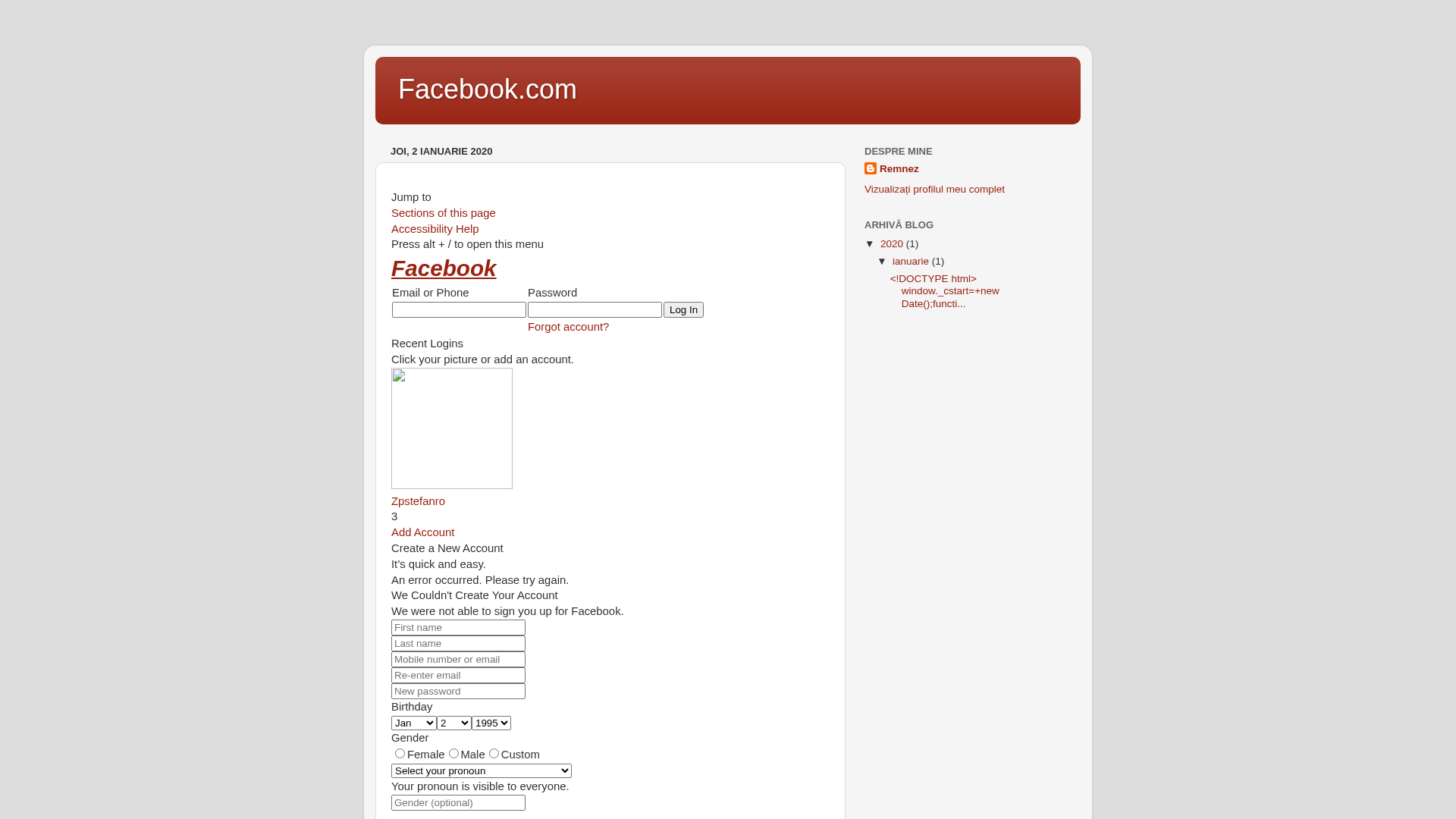 Screenshot of facebookimagelogin.blogspot.com