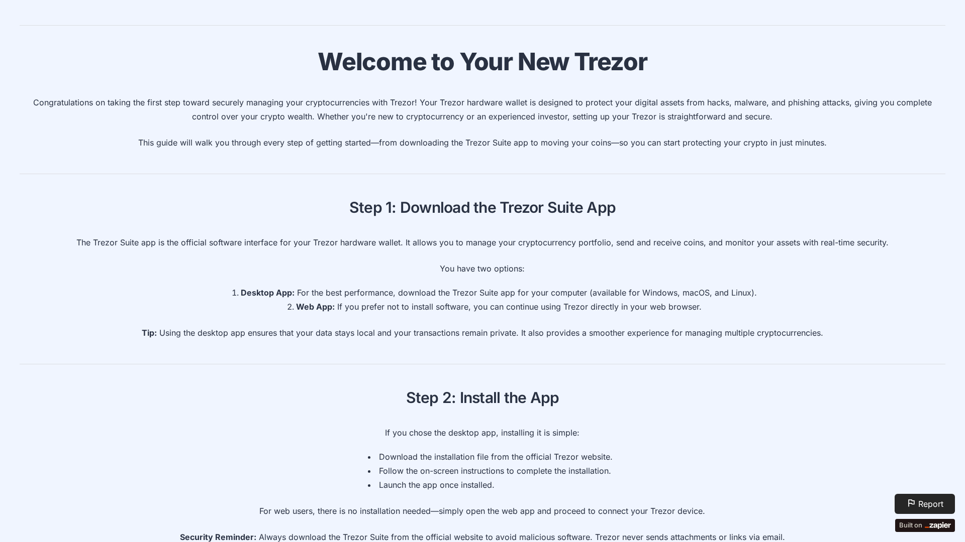 Screenshot of iotrzrrstart.zapier.app