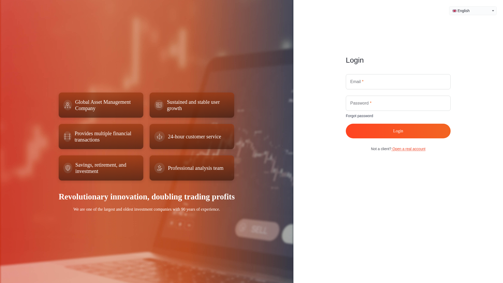 Screenshot of account.trade-y.com