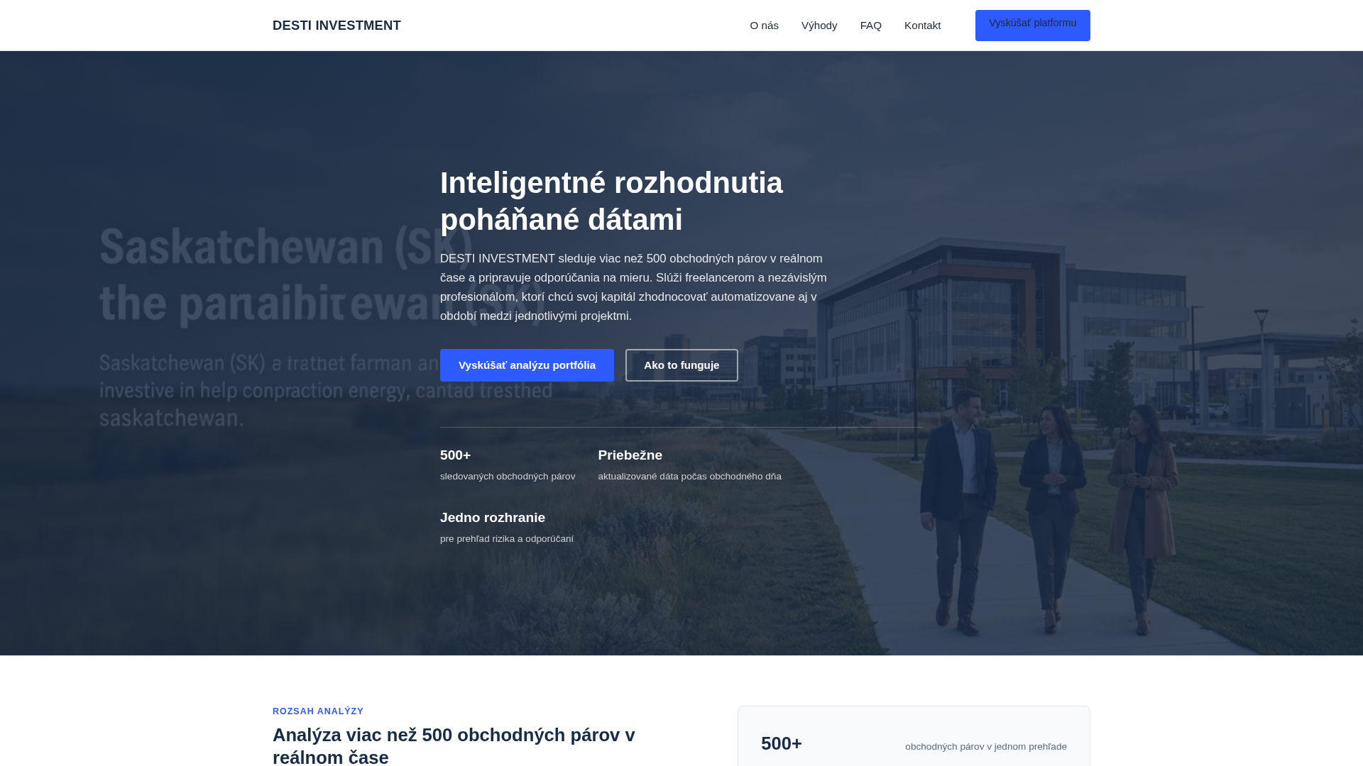 Screenshot of destiinvestment.com